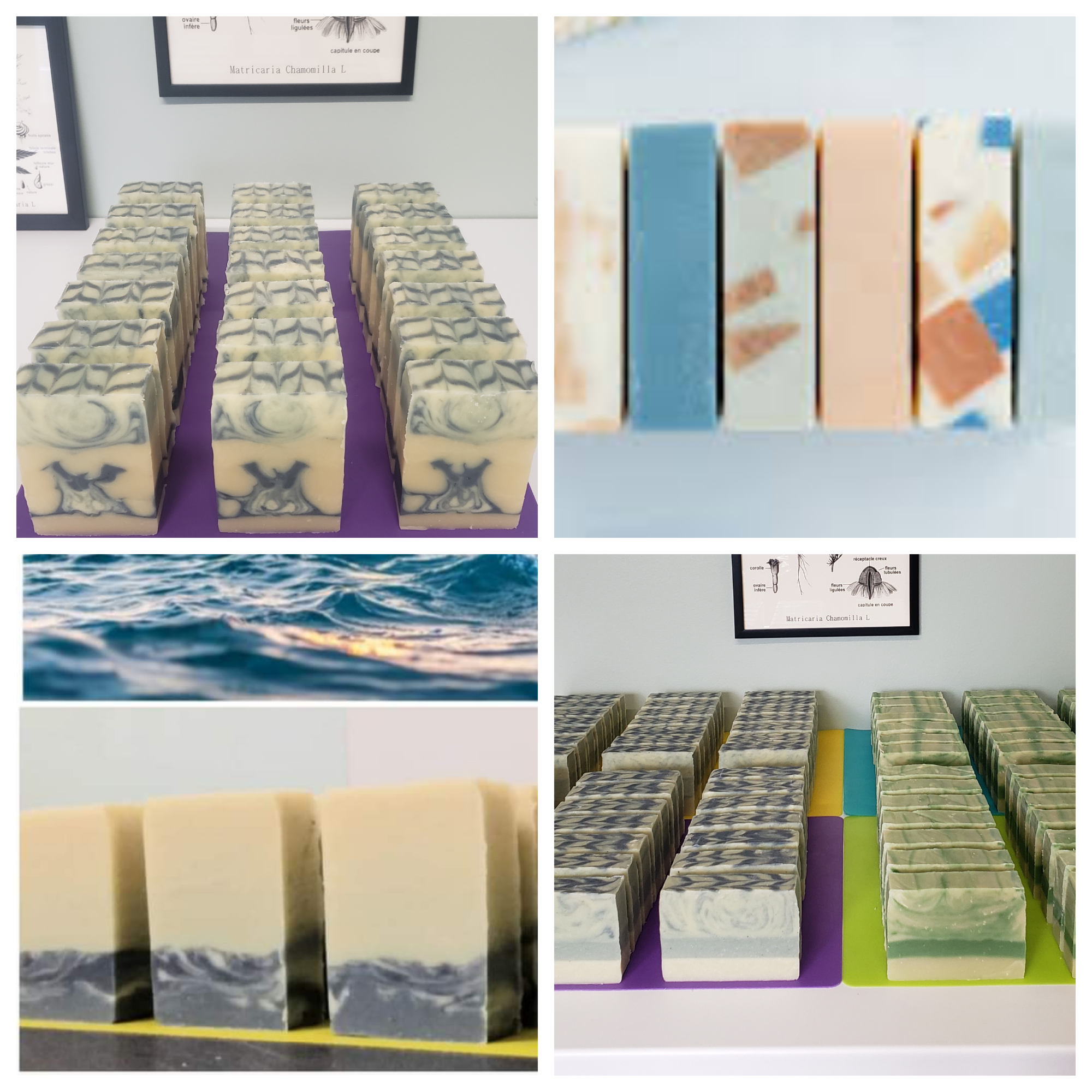 Marbrage savon inclusion formation